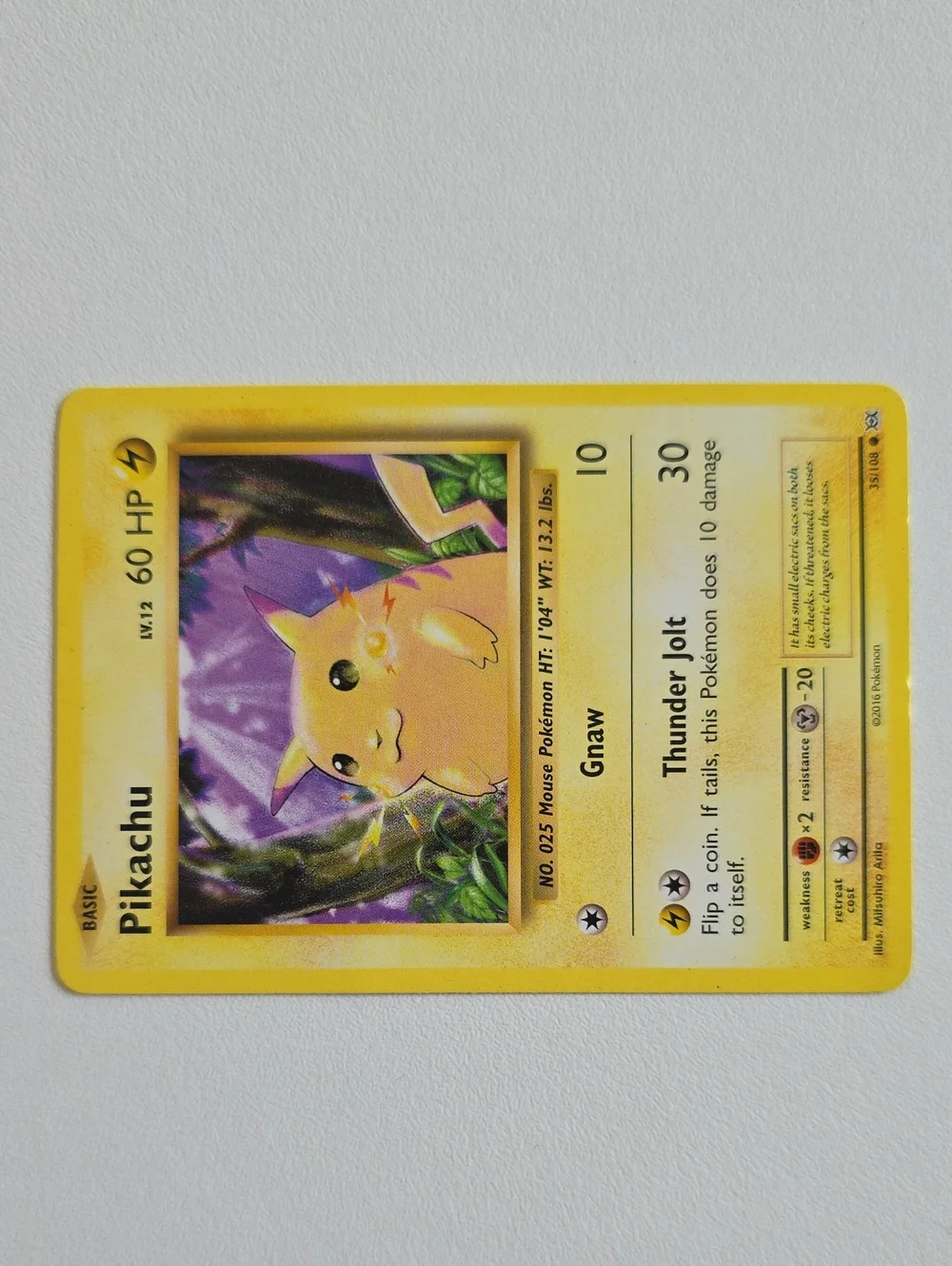 Pokemon Pikachu Trading Card - Thunder Jolt